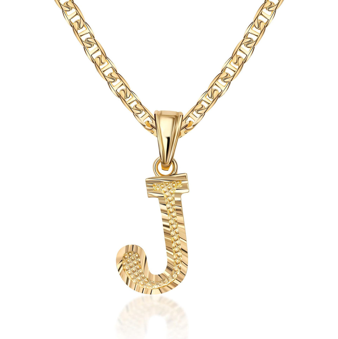 Collar con colgante de letra dorada, sencillo y noble - J - image 11