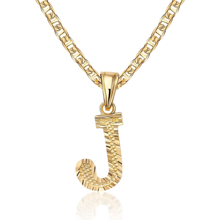 Collar con colgante de letra dorada, sencillo y noble - J - image 11
