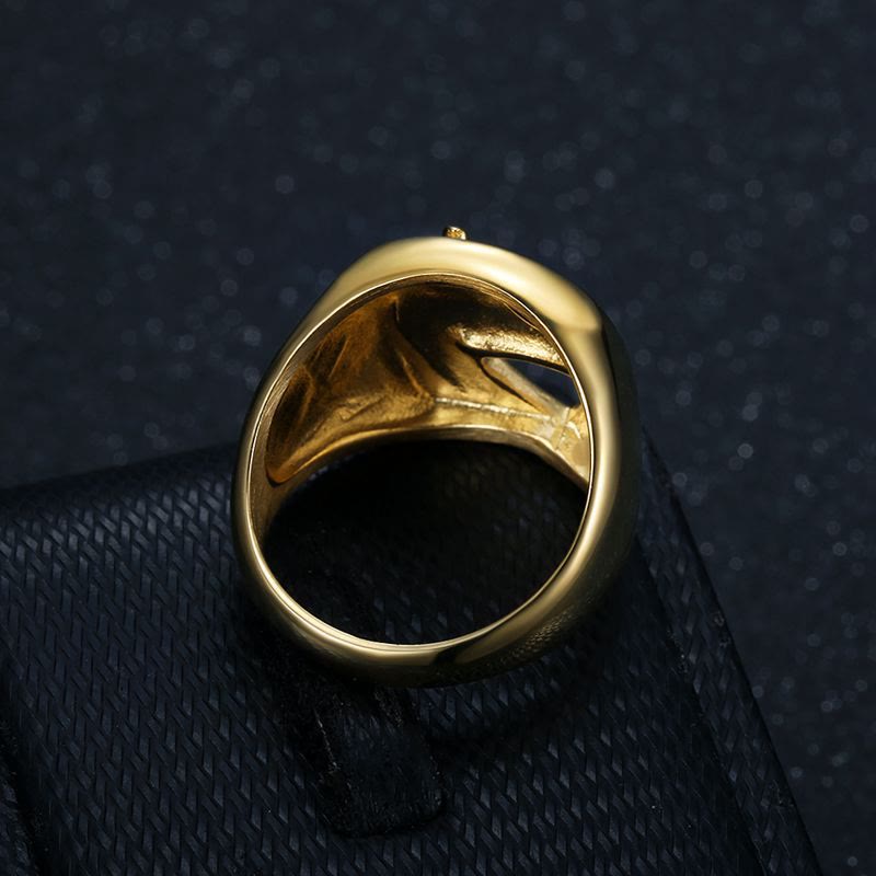Anillo de estilo occidental con cabeza de caballo dorada personalizada - image 2