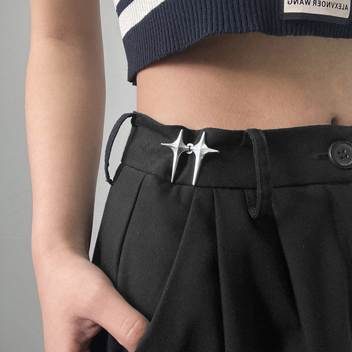 Clip de cinturón oculto con decoración de estrella de moda - Plata - image 0