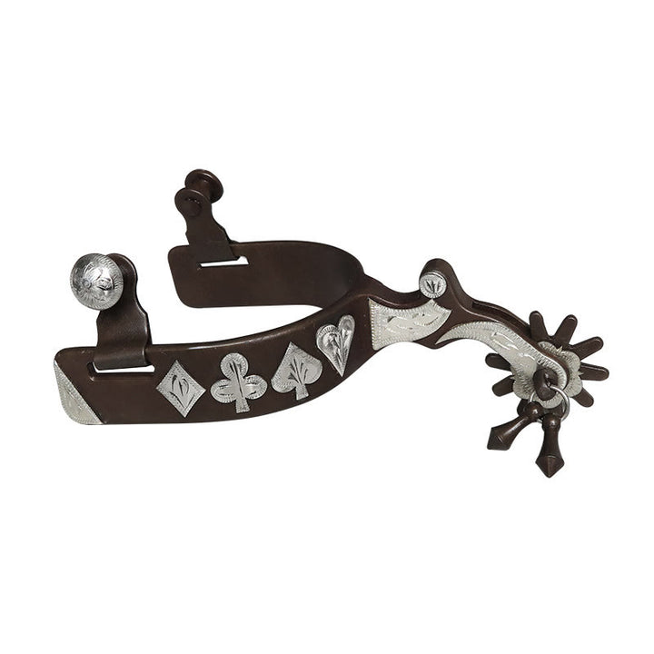 Espuelas de vaquero cuadradas con forma de corazón talladas para Halloween con colgante - image 0