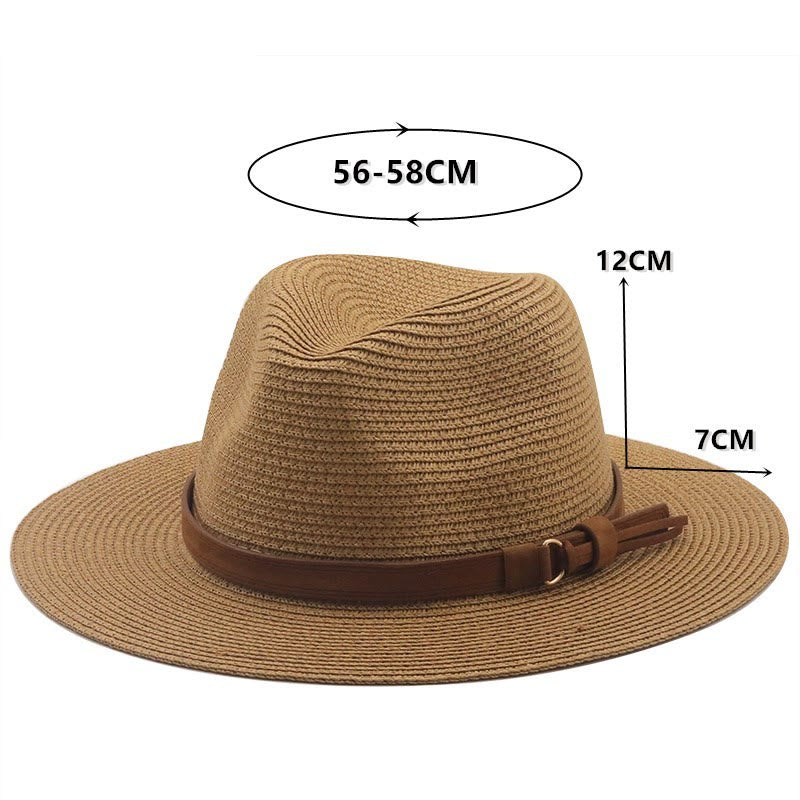 Sombrero de vaquero de punto para hombre con cinturón marrón y parasol para exteriores - image 1
