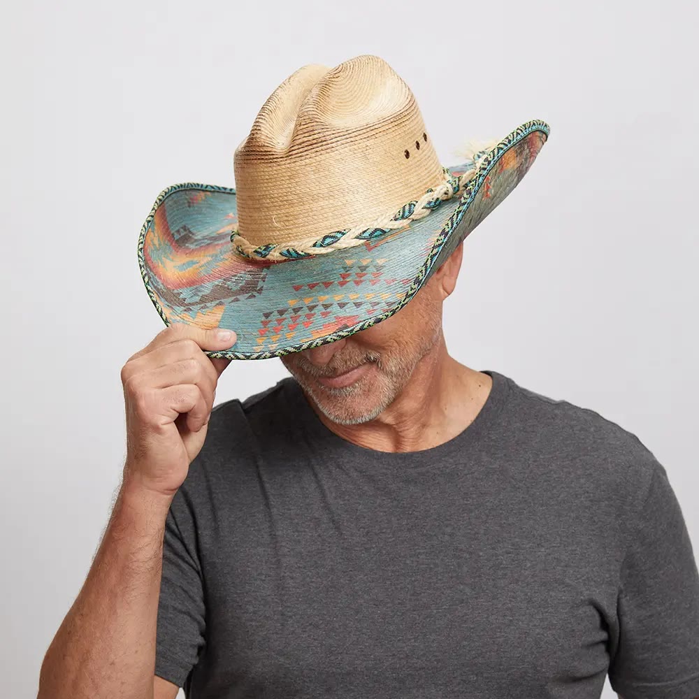 Sombrero de vaquero tejido a la moda para hombre - image 1