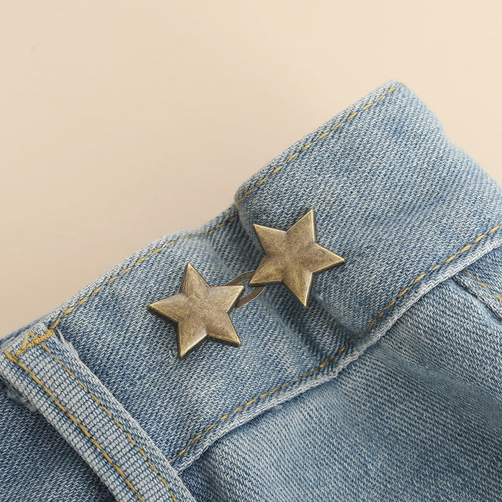 Ajustador de cintura extraíble con clip de cinturón en forma de estrella pentagonal - Amarillo - image 5
