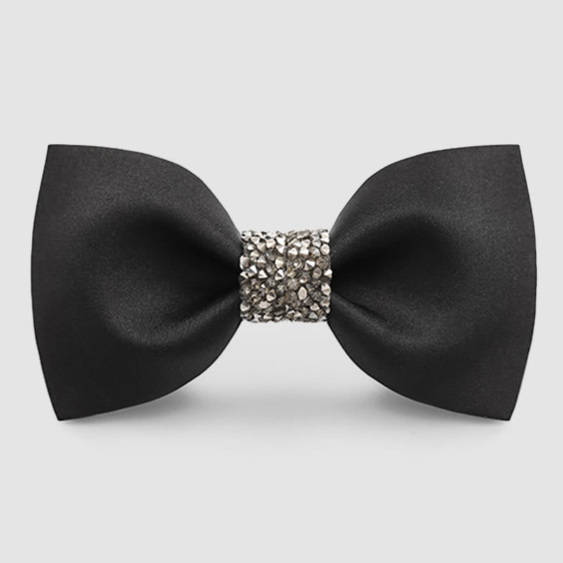 Pajarita con detalles brillantes en el centro para hombre - Negro - image 4