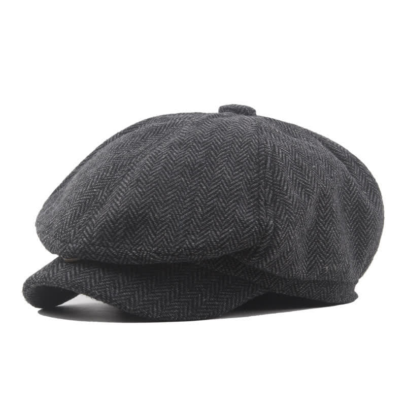 Boina octogonal clásica de espiga para mediana edad - Gris - Largo (23 1/4"-23 5/8") - image 0
