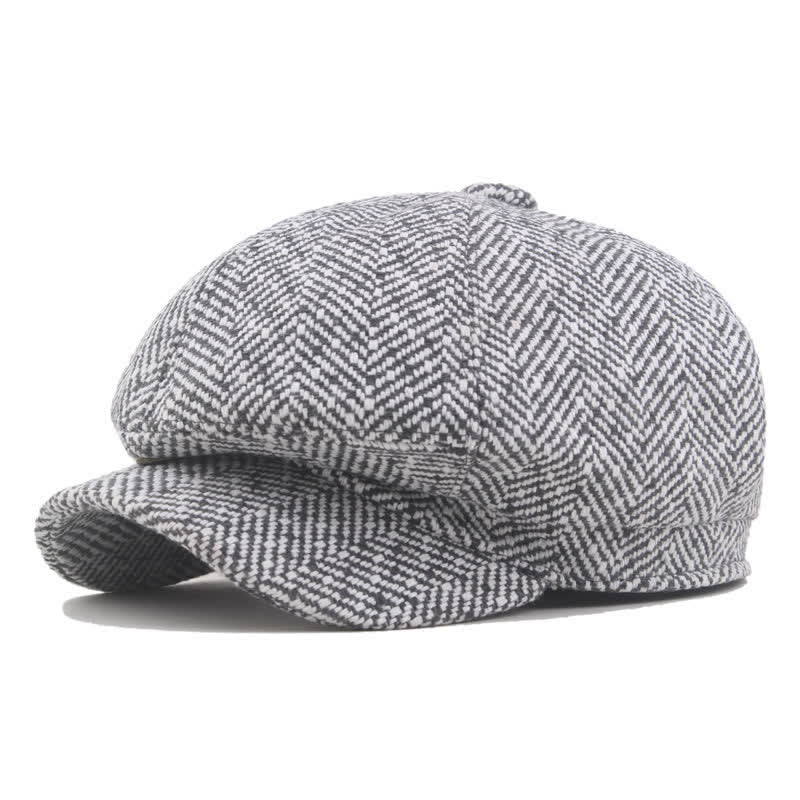 Boina octogonal de algodón con elegante estampado de sarga - Gris claro - Largo (23 1/4"-23 5/8") - image 1