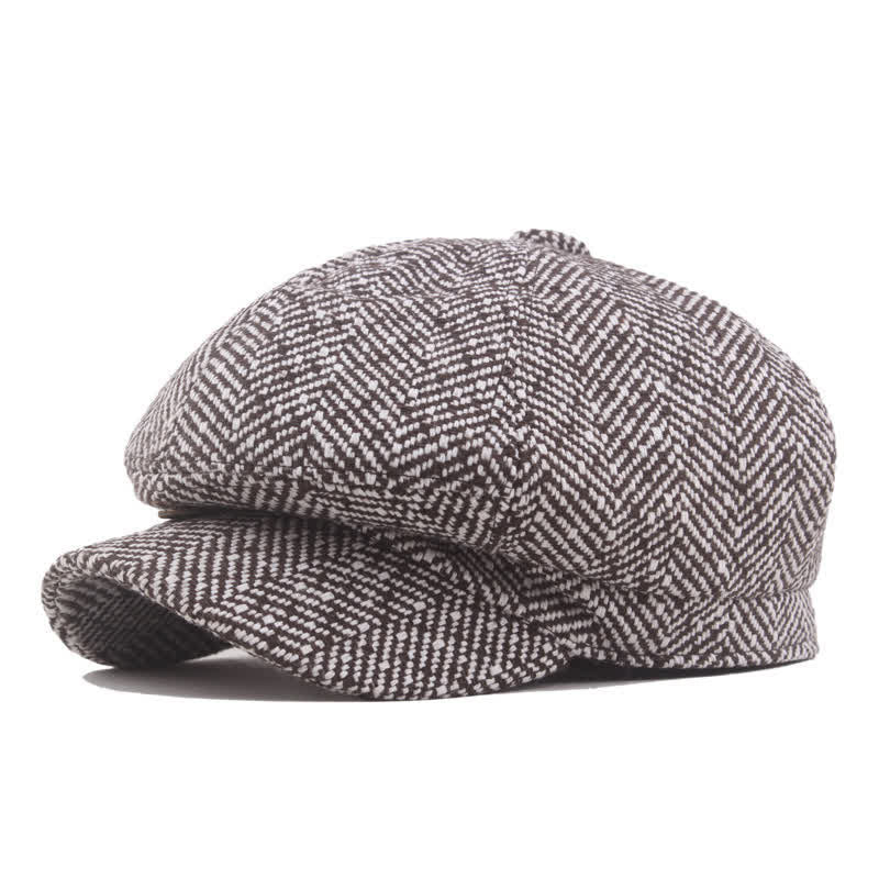 Boina octogonal de algodón con elegante estampado de sarga - Café - Largo (23 1/4"-23 5/8") - image 2