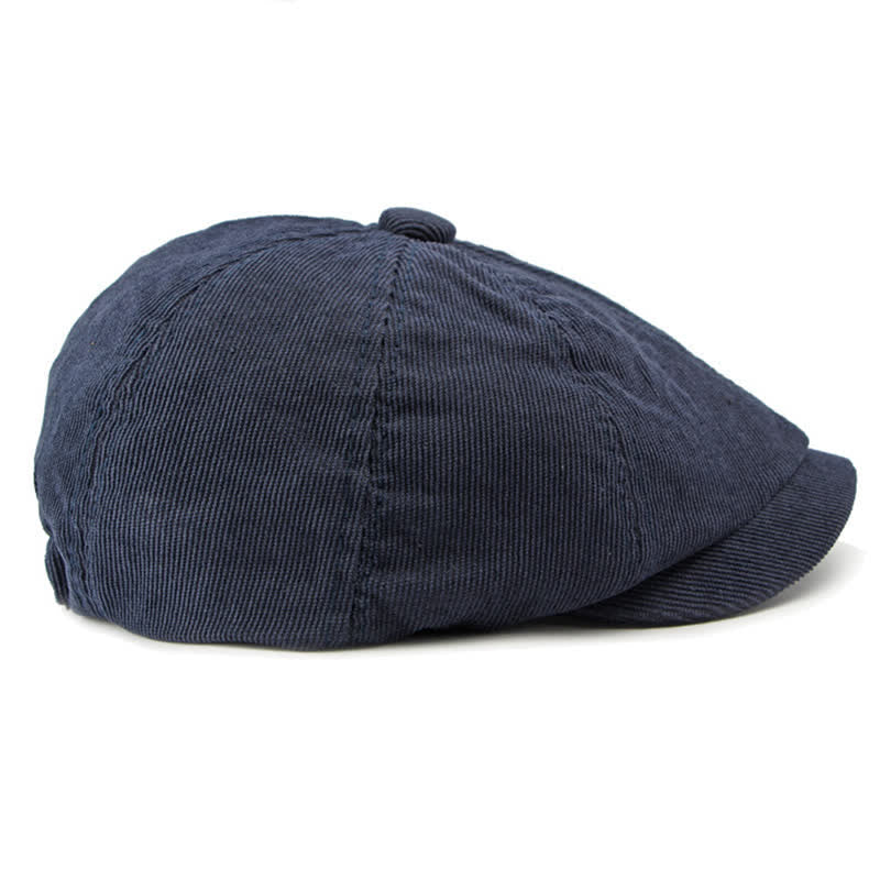 Gorro de boina octogonal Newsboy de pico de pato de pana - image 14