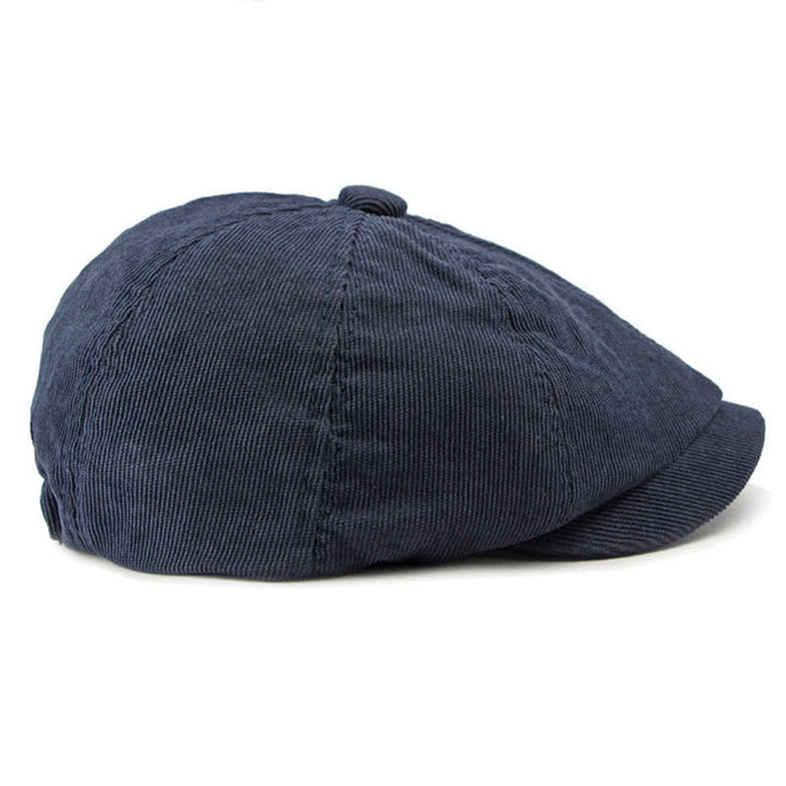 Gorro de boina octogonal Newsboy de pico de pato de pana - image 14