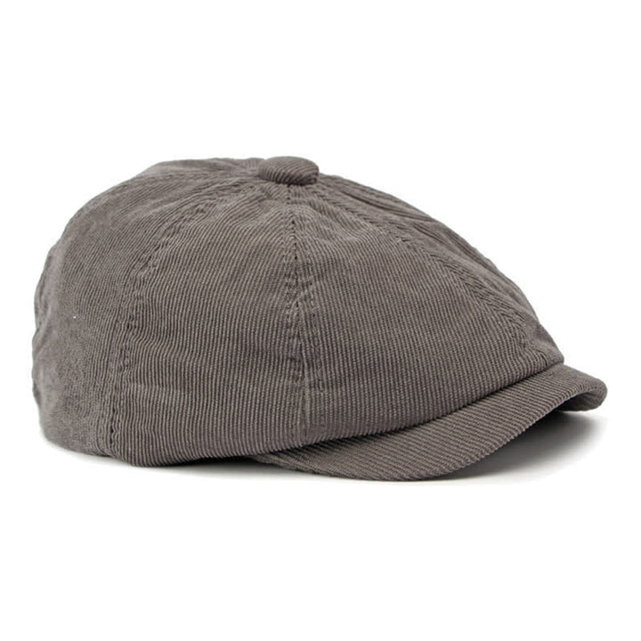 Gorro de boina octogonal Newsboy de pico de pato de pana - image 8