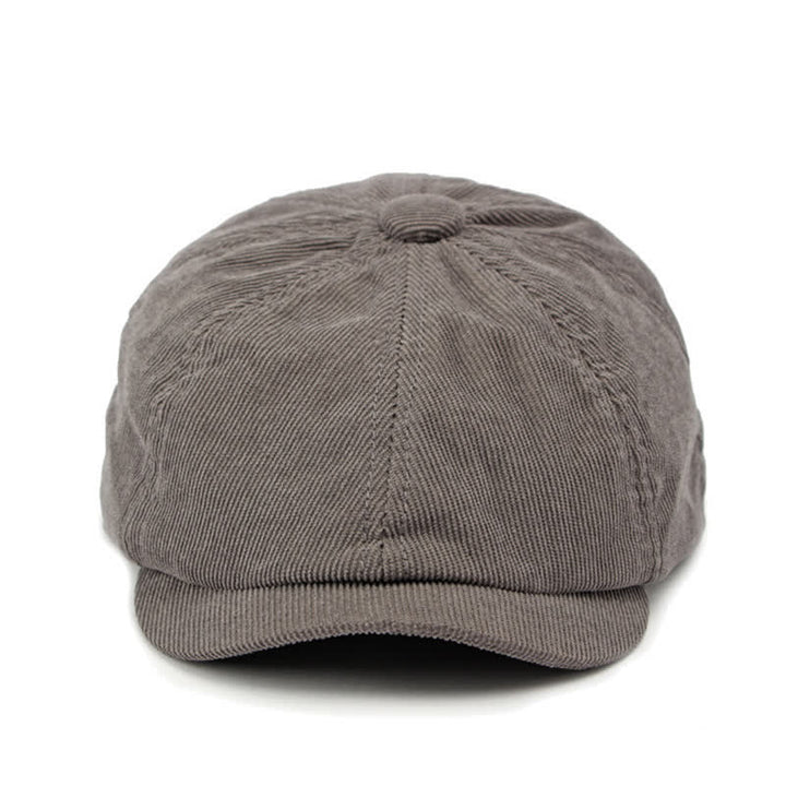 Gorro de boina octogonal Newsboy de pico de pato de pana - image 7