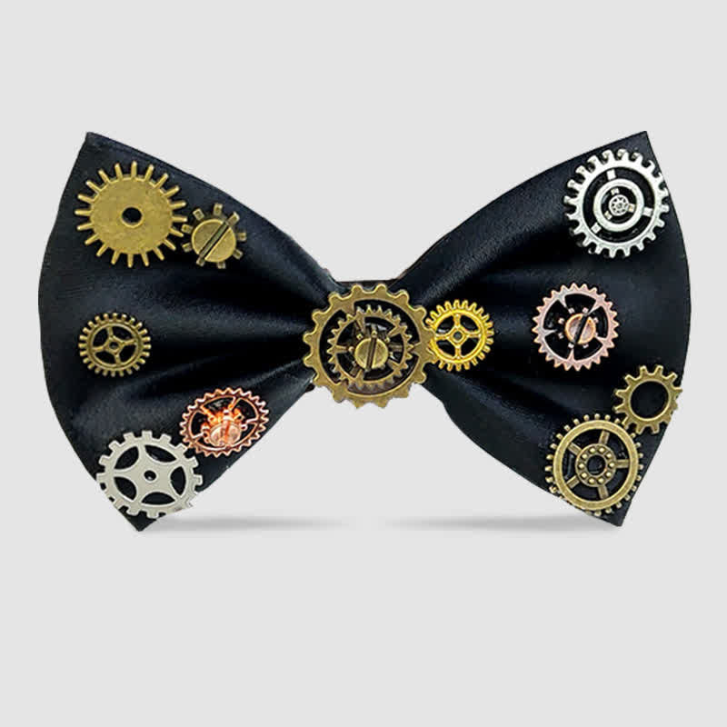 Pajarita con adornos de estilo steampunk de estética industrial - image 1