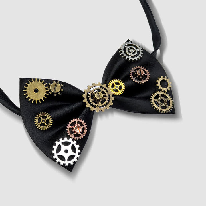 Pajarita con adornos de estilo steampunk de estética industrial - image 2