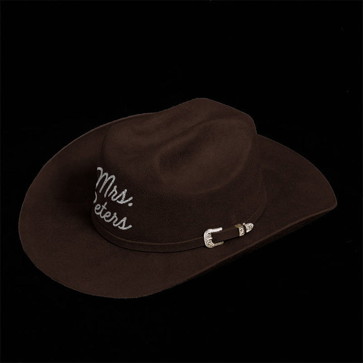 Sombrero de vaquero de color sólido personalizable - image 1