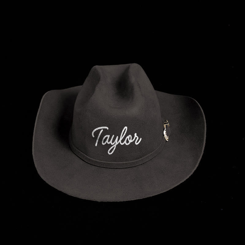 Sombrero de vaquero de color sólido personalizable - image 10