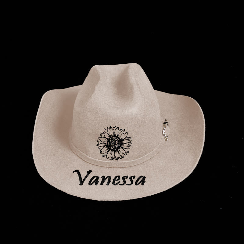 Personaliza tu patrón y texto con un sombrero de vaquero de color sólido - image 13