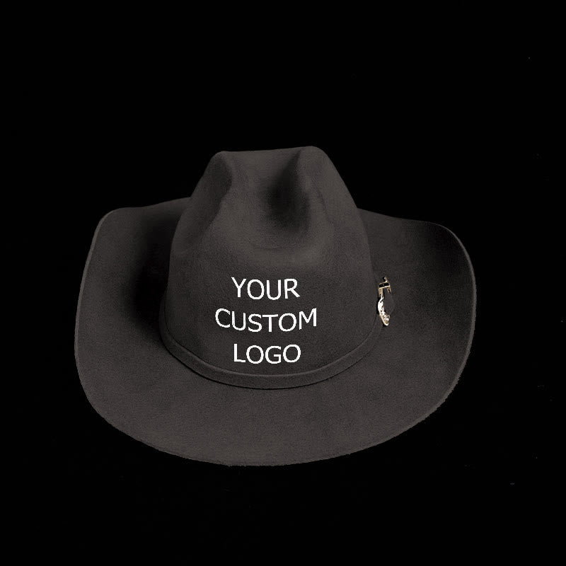 Personaliza tu sombrero de vaquero de color puro con logotipo exclusivo - image 0
