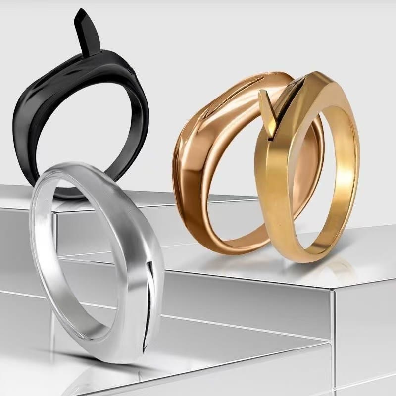 Anillo con cuchillo oculto para herramientas de autodefensa en viajes al aire libre - image 1