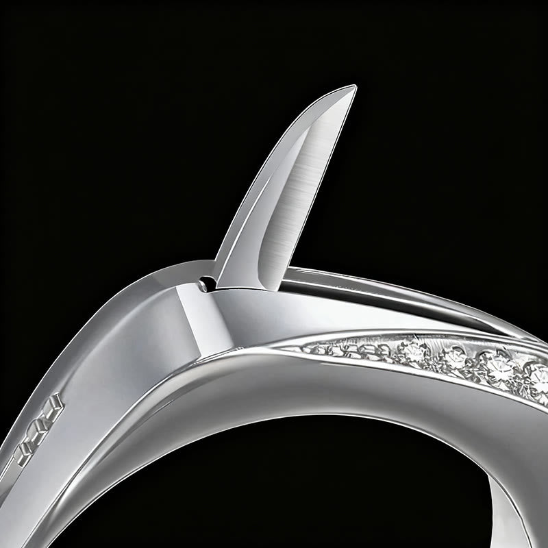 Cuchillo de autodefensa oculto de moda con anillo de diamantes - image 3