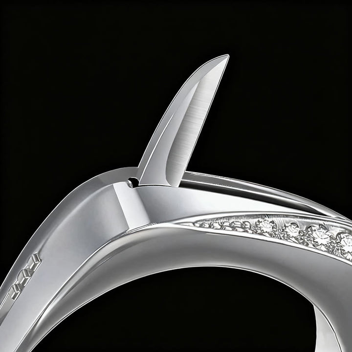 Cuchillo de autodefensa oculto de moda con anillo de diamantes - image 3