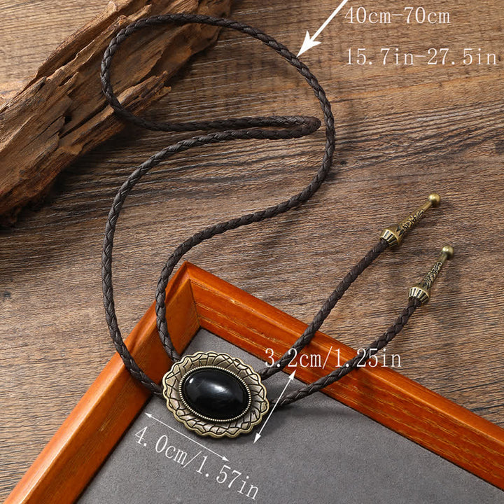 Corbata de bolo con piedra turquesa y pájaro águila occidental - image 11