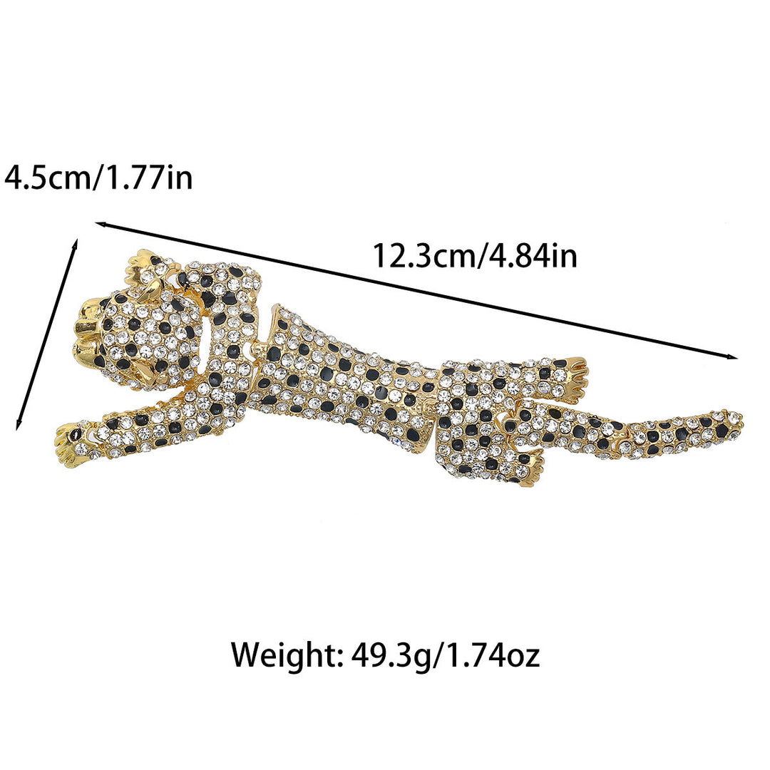 Broche articulado móvil de guepardo con diamantes de lujo - image 4