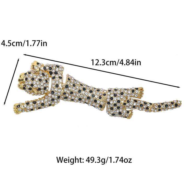 Broche articulado móvil de guepardo con diamantes de lujo - image 4