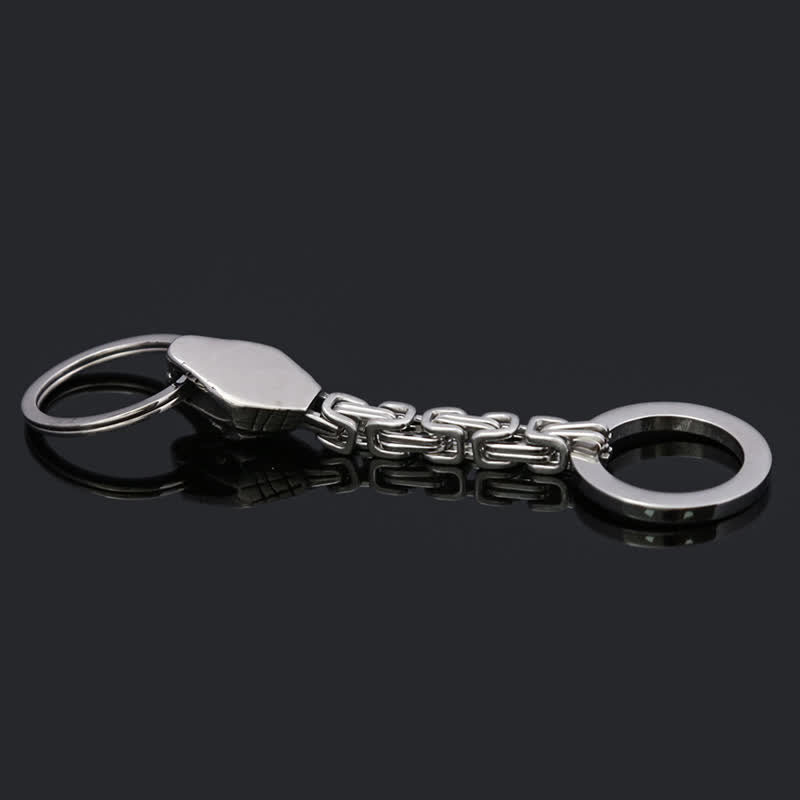 Llavero de serpiente de estilo vikingo nórdico de plata antigua - image 3