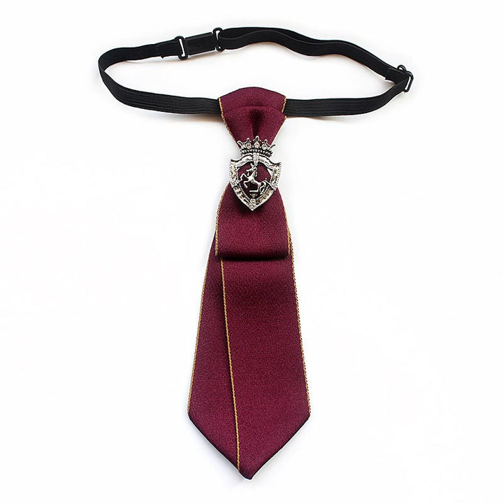 Corbata unisex preatada con banda ajustable de Shield Horse - Rojo - image 3