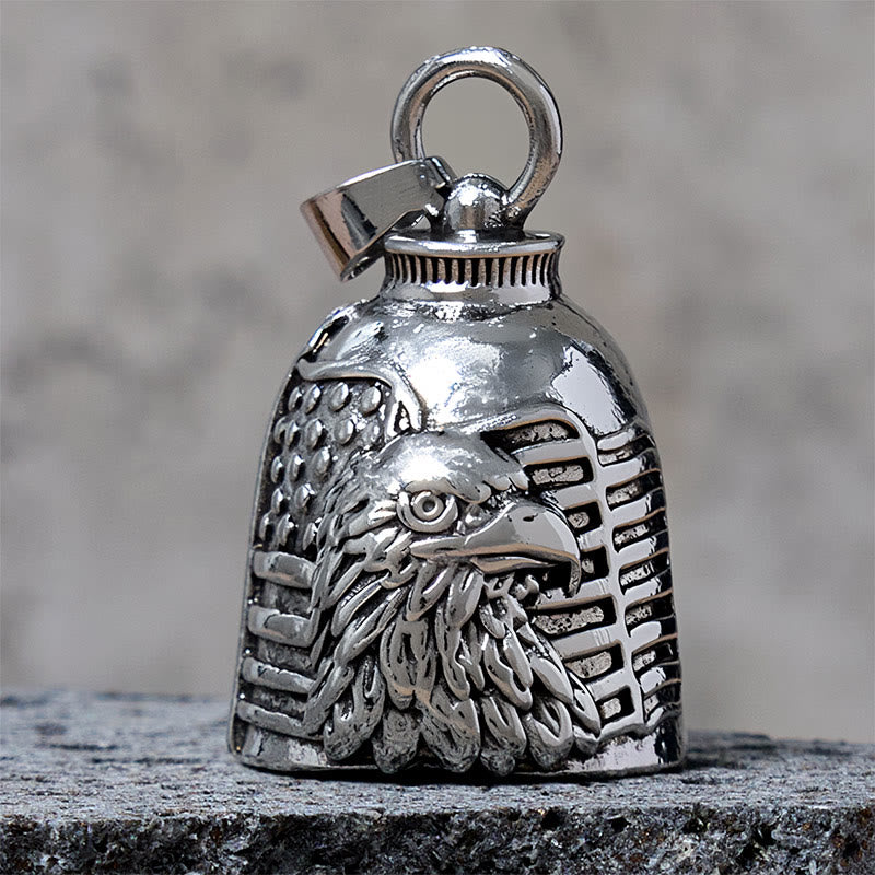 Llavero vintage con forma de campana y bandera estadounidense con águila - Colgante - image 1