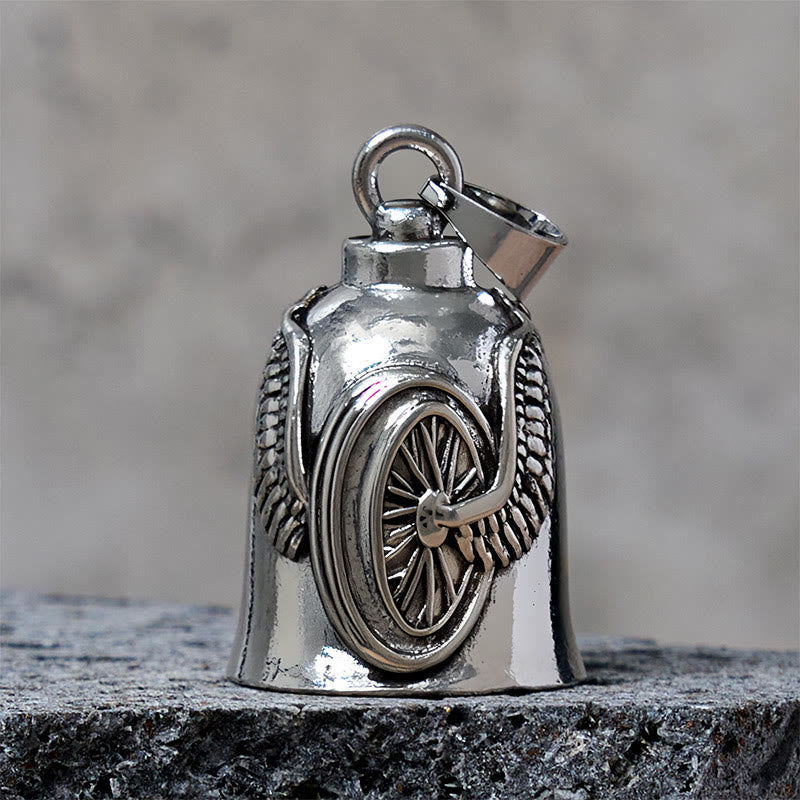 Llavero con campana de ala de neumático de motocicleta vintage - Colgante - image 1