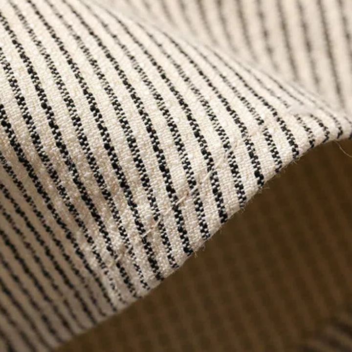Camisa vaquera vintage de rayas tejidas en beige - image 6