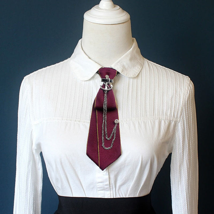 Corbata unisex con banda ajustable y diseño de ancla de barco - image 2