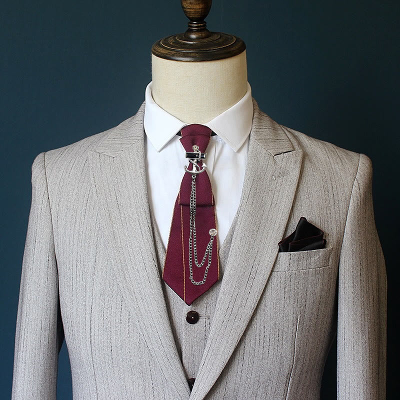 Corbata unisex con banda ajustable y diseño de ancla de barco - image 1