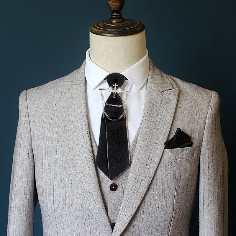 Corbata unisex con banda ajustable y preatada de ángel - image 1