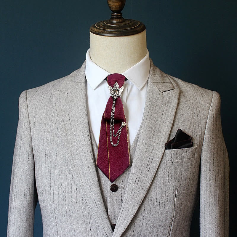 Corbata unisex preatada con águila bicéfala y banda ajustable - image 1