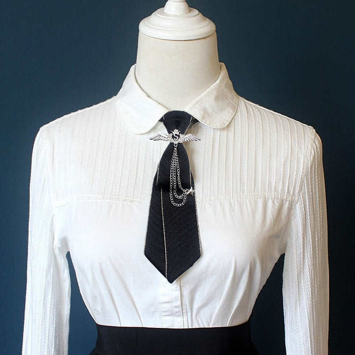 Corbata unisex preatada con alas y banda ajustable - image 2