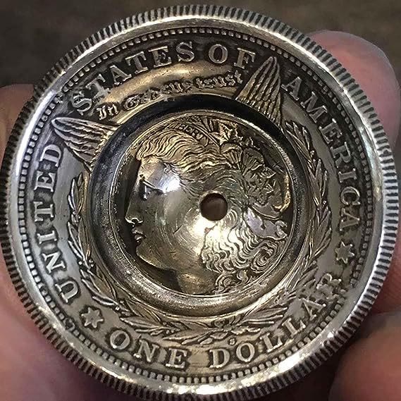 Llavero vintage con forma de campana de dólar de plata Morgan - image 2