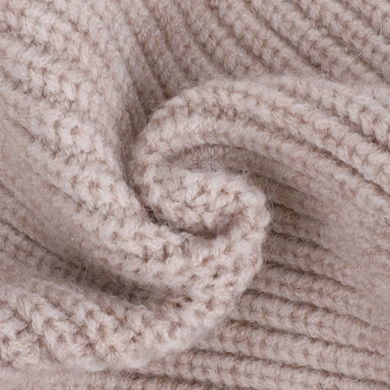 Conjunto de 3 gorros, bufandas y guantes de punto de color liso - image 7