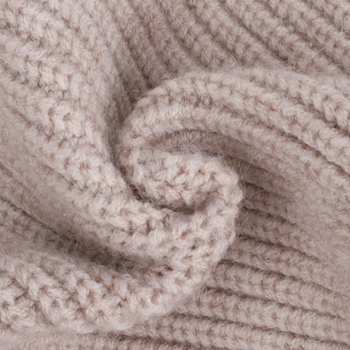 Conjunto de 3 gorros, bufandas y guantes de punto de color liso - image 7