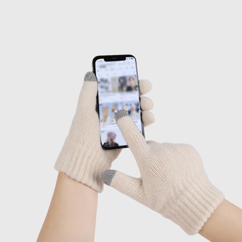 Conjunto de 3 guantes, bufanda y gorro con pompón con diseño de ondas encantador - image 2