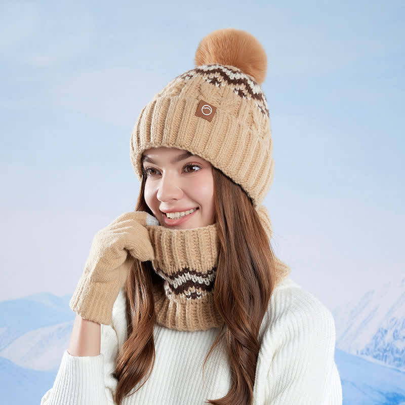 Conjunto de 3 guantes y polainas para el cuello de estilo minimalista - image 1