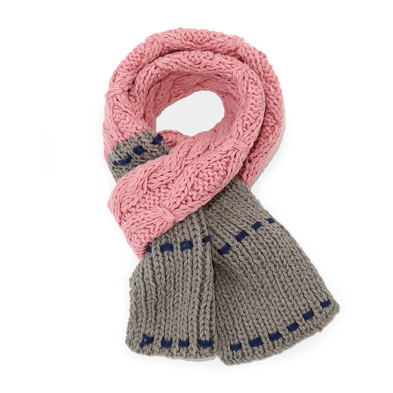 Conjunto de 3 piezas de gorro, bufanda y guantes con diseño de líneas modernas y bloques de color - image 7