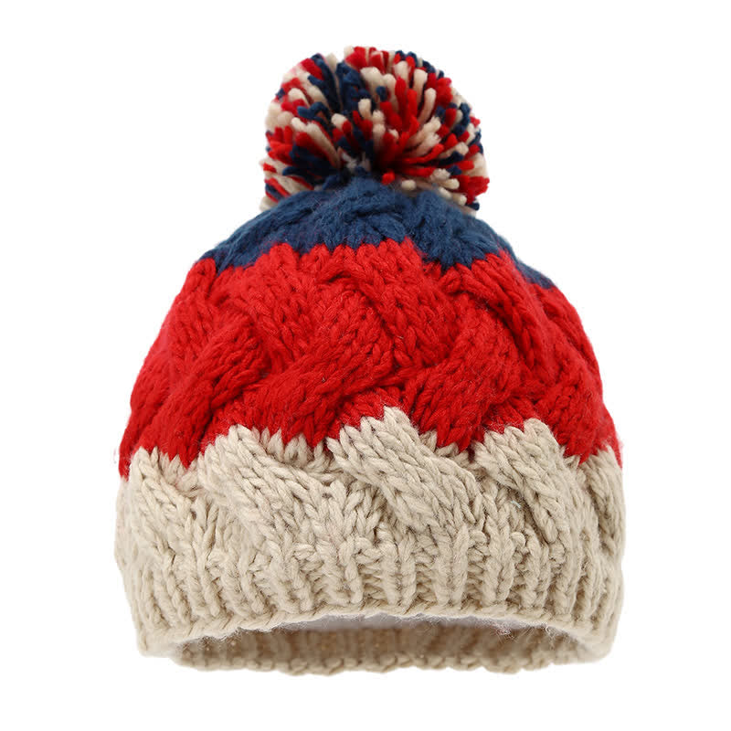 Juego de 3 guantes, bufanda y gorro con diseño giratorio y pompón - image 1