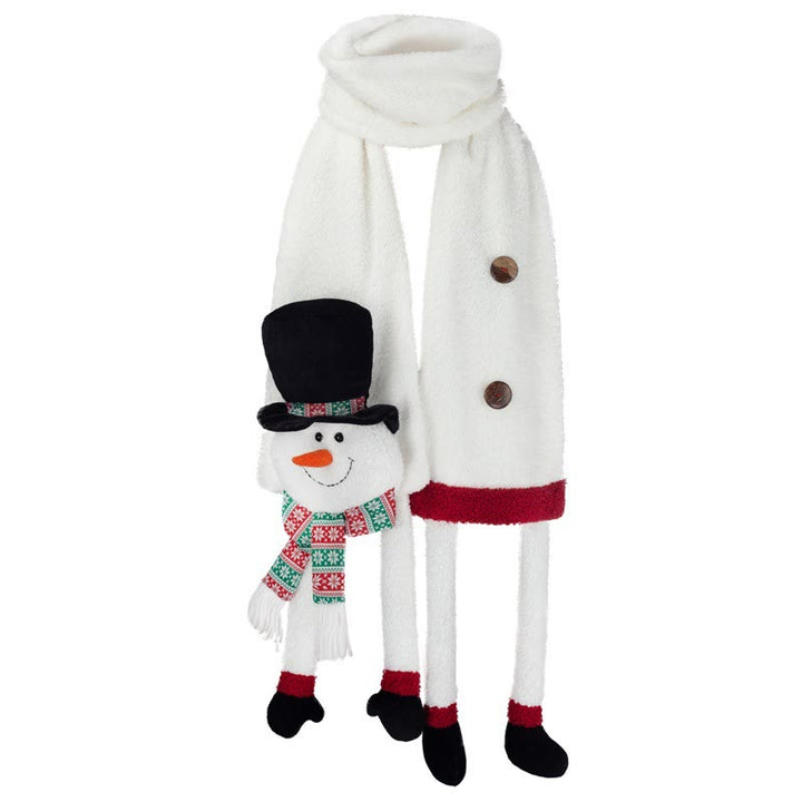 Gorro negro navideño, muñeco de nieve, bufanda de invierno, para mantener el calor - image 2