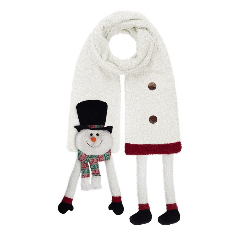 Gorro negro navideño, muñeco de nieve, bufanda de invierno, para mantener el calor - Blanco - image 0