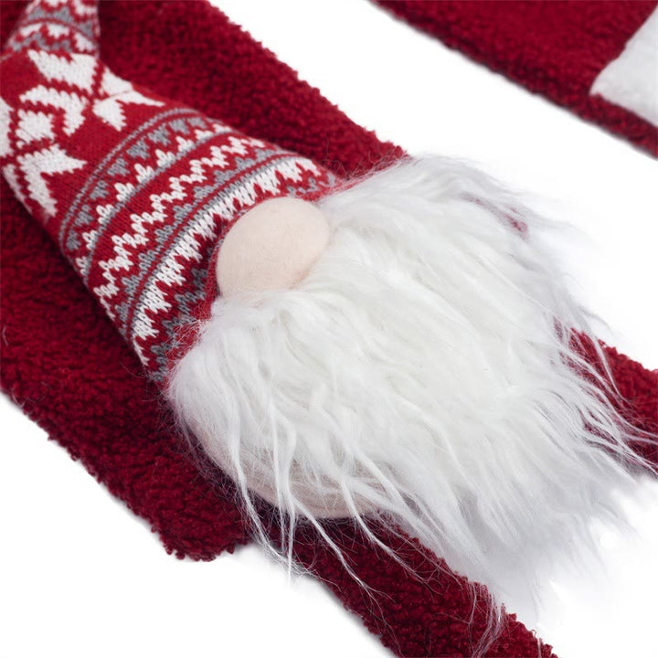 Bufanda roja de invierno con diseño creativo de Papá Noel para Navidad - image 3