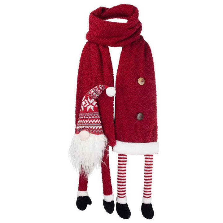 Bufanda roja de invierno con diseño creativo de Papá Noel para Navidad - image 2