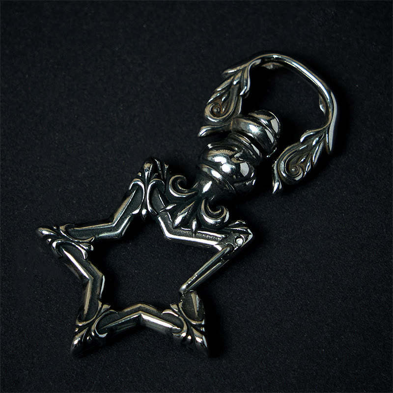 Llavero de estrella giratorio vintage pulido y antideslustre - Llavero - image 0